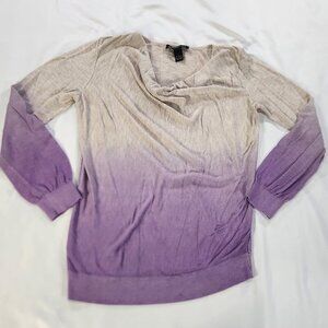 International Concepts Purple Ombre Blouse Large